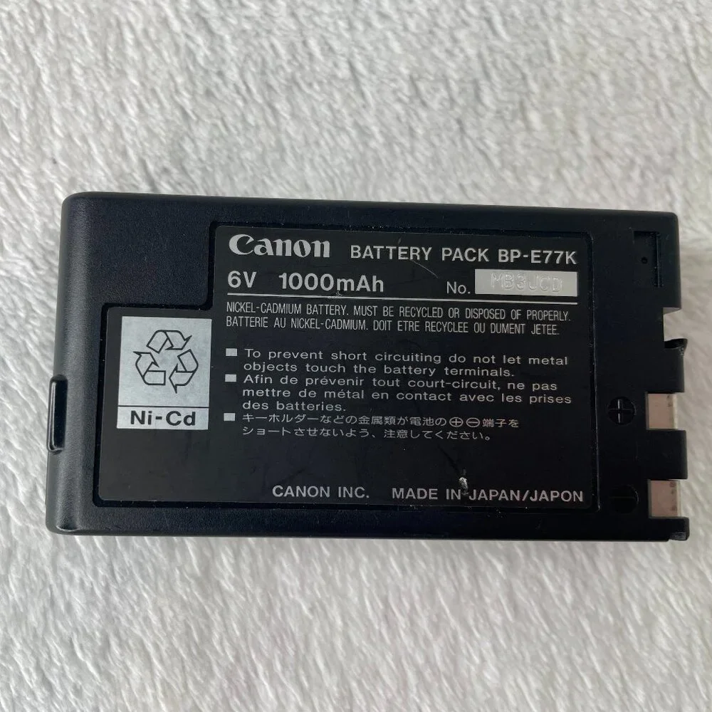 Genuine Canon BP-E77K Battery Pack 6V 1000mAh Ni-Cd for Vintage Camcorder Video